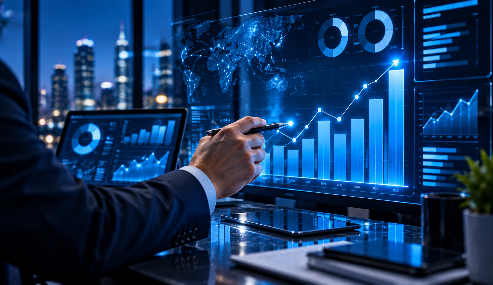 Business data analytics dashboard